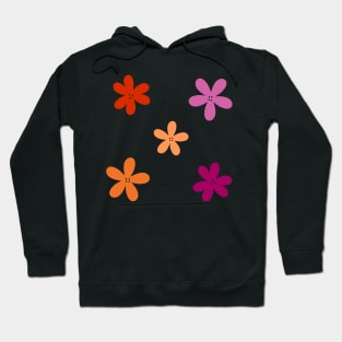 Minimalist Abstract Flowers - Lesbian Pride Hoodie